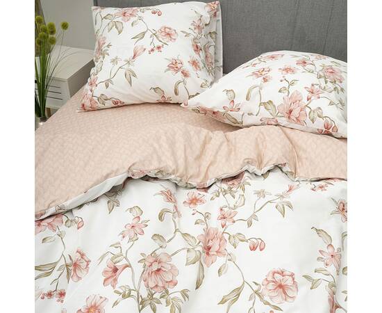 Постільна білизна 24351 ранфорс 200х220 Вілюта, Розмір: двоспальний євро 200х220, Основний колір: рожевий, зображення 2