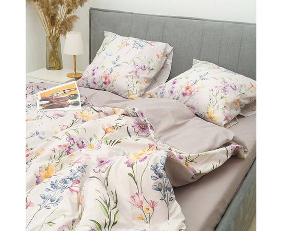 Постільна білизна 25353 ранфорс 143х210 Вілюта, Розмір: полуторний 145х210, Основний колір: бежевий, зображення 2