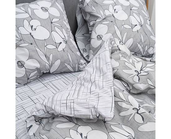 Постельное белье 25357 ранфорс 143х210 Вилюта, Размер: полуторный 145х210, Основной цвет: серый, изображение 2
