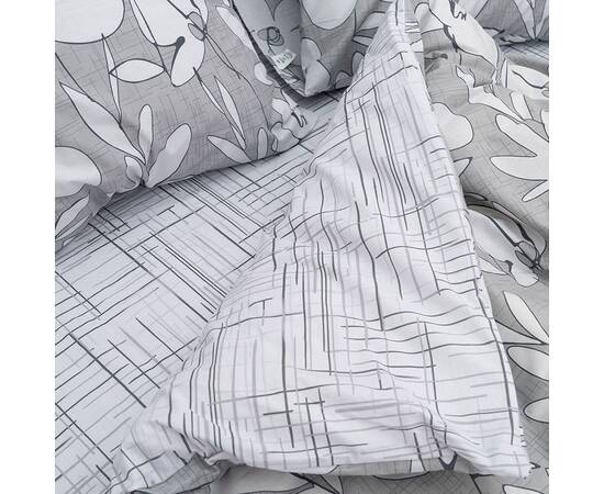 Постільна білизна 25357 ранфорс 200х220 Вілюта, Розмір: двоспальний євро 200х220, Основний колір: сірий, зображення 3